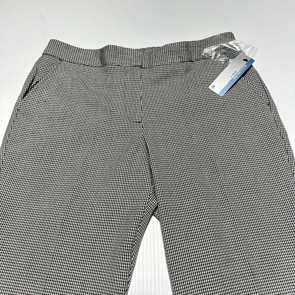 Worthington Modern Fit Pants Size 8 Black White Houndstooth Print Trousers NWT - Picture 2 of 12
